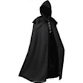 Miniatyrbillede 2 af 5: Halloween Fest Middelalder Munkekappe Gotisk Herre Lang Kappe Cosplay Kostume (XL Sort)