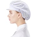 Miniatyrbillede 3 af 5: 3 Pak Mesh Kokkehatte - Hvid, Unisex Køkkenhatte med Mesh, W