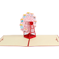 Miniatyrbilde 4 av 5: Pop-up bursdagskort, 3D-papir bursdagskort med flatt display-widget, gratulasjonskort med konvolutter for Valentinsdag, høst, jul, Thanksgiving