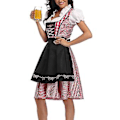 Pikkukuva 5 / 5: Uusi naisten saksalainen Oktoberfest-asu, perinteinen baijerilainen olut-Fraulein-karnevaali-palvelijan mekkoasu (L Musta)