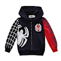 Miniatyrbild 1 av 2: Barn Pojkar Spiderman Kläder Zip Hoodies Jacka Rocka Långärmad Huvad Tröja Toppar Julgåva För 2-7 År Toddler (6-7 År Svart)