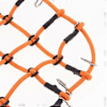 Pikkukuva 5 / 5: RC Joustava 110x190mm / 4.33x7.48 tuumaa. Tavaraverkko metallikoukulla RC-ajoneuvoille, Crawlereille, Buggy-autoille D90 per per per - Teline (oranssi)