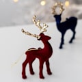 Miniatyrbillede 2 af 5: 2 Stykker Juletræ Hængende Pynt Glitter Elg Figur Shi
