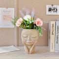Miniatyrbild 4 av 5: 1 st Flowerkruka med Ansikte, Sukkulentkruka i Resin, Kreativ Blomma