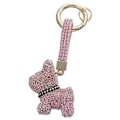 Miniatyrbillede 1 af 3: 1 stk. Stilfuld diamant nøglering håndværk Pitbull ornament nøglering taske ornament