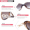 Miniatyrbillede 5 af 5: 1 stk Retro Polariseret Dame Solbriller Store Stel Designer Oversi