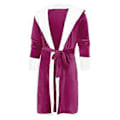 Miniatyrbilde 2 av 4: Fleece Badekåpe for Kvinner Myk Dressing Gown Hettelue Fluffy Towelling Lang Badekåpe (XL Rose Red)