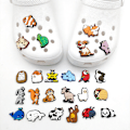 Miniatyrbillede 2 af 5: 24 Stykker 3D Clog-Sandaler Pynt (Søde Dyr), Sko Charms, Klip