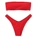 Pikkukuva 1 / 5: Naisten rantabikinisetit, muodikas yksivärinen seksikäs ontto avoselkäinen bikini uimapuku jaettu uimapuku kesä Push up (style61)