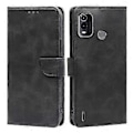 Miniatyrbillede 1 af 5: Flip PU læder Wallet Case Stand Kalvetekstur Telefon Cover til Nokia G11 Plus 4G - Sort (Sort)