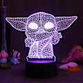 Miniatyrbillede 3 af 4: 3D Illusion Star Wars Børnenatslys, 16 Farvevariationer Dekoration