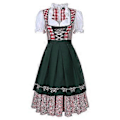 Pikkukuva 3 / 3: Dirndl-mekko Saksalaiseen Oktoberfestiin Baijerilainen Oluttyttö Asuste Palvelijatar Festivaali Juhla V (Vaaleanvihreä)