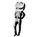 Miniatyrbild 5 av 5: Uppblåsbar Halloween Döskallemask, halloweendekoration för Halloweenkostymer Mask