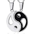 Pikkukuva 1 / 2: 1 Pari Yin Yang -riipus Yhteensopiva kaulakoru Palapeli Kaulakorut Korut Lahja