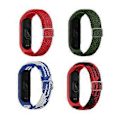 Miniatyrbild 1 av 4: (B)4st Klockarmband Nylon för Xiaomi Mi Band 3/4/5/6/7/NFC Svart