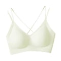 Pikkukuva 3 / 5: Naisten Rintaliivit Jelly Strip Tuki T-paita Rintaliivit Alusvaatteet Push up Rintaliivit Pehmustetut Braletit (XL Vihreä)