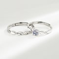 Miniatyrbillede 3 af 3: S925 sterlingsølv parring, et par enkle niche-design åbne ringe