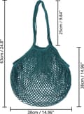 Miniatyrbillede 2 af 5: Mesh indkøbsnet (4 stk.) - Bomuldsindkøbsnet med håndtag