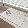 Miniatyrbillede 1 af 5: Opløbsmåtte til opvask, absorberende opvaskemåtte 30×40cm, skridsikker Di