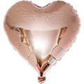 Miniatyrbillede 1 af 5: 10 stk. Rosenguld Folie Hjerteformede Balloner 18 Tommer Hjerte Mylar Balloner Til Babyshower Bryllup Valentinsdag Dekorationer Kærlighedsballoner Festdekorationer