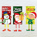 Miniatyrbillede 2 af 2: Julepynt til Dør 2023 - Merry Christmas Banner Dekoration til Hjemmet (A3)