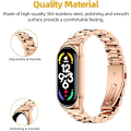 Pikkukuva 2 / 4: Rannekkeet yhteensopivat Xiaomi Mi Band 7:n kanssa, Metalliset vaihtohihnat säädettävät rannekkeet älykellolle (Mi 7 - Ruusukulta)