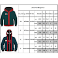 Miniatyrbillede 3 af 3: Verse Miles Morales Kostume Hoodie Spiderman Into The Spider Kids Drenge Piger Jakke Frakke Hættetrøjer (4-5 År Maske Stil)