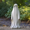 Miniatyrbilde 2 av 5: Søt Spøkelsesfigur Ornament Kreativ Håndverk Bordstatue For Balkong Hagedekorasjoner (B)