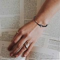 Miniatyrbillede 3 af 4: Vævet Armbånd Mænd Kvinder Håndledsdekoration Justerbart Pararmbånd Valentinsgave