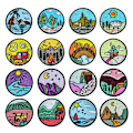 Miniatyrbillede 1 af 3: 16 runde broderede badges Udendørs dyremærker Tøjtilbehør