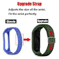 Miniatyrbild 3 av 4: (B)4st Klockarmband Nylon för Xiaomi Mi Band 3/4/5/6/7/NFC Svart