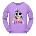 Pikkukuva 2 / 5: Taylor Swift Pitkähihainen Pyjama Pyjamasetti Lasten Yöasut Swiftie Fanituote Lahja (11-12 Vuotta Violetti)
