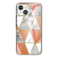 Miniatyrbillede 1 af 4: Til Iphone 13 Mini Marmor Hærdet Glas Bagcover TPU Kant Case (hcbl-25) (HCBL-5)