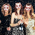 Miniatyrbild 3 av 5: Masken Vit Målar Katt Mask Pappers Omålad Blank DIY Maskerad Mask Räv Djur Halv Ansikte Klä Ut Mask  3 st