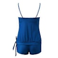 Miniatyrbillede 2 af 4: Dame Ensfarvet Badetøj Badedragt Polstret Cami Toppe + Shorts Tankini Sæt Badedragt Badetøj Multi-farve Valgfri (L Blå)