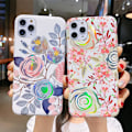 Miniatyrbillede 4 af 4: 6,7 tommer Apple iPhone 12 Pro Max etui, Holografisk skinnende blomst D