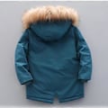 Miniatyrbillede 2 af 5: Drenge Vinterfrakker Dunjakke Hætte Snowsuit Parka Vindtæt Overfrakke (90cm Navy)