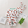 Miniatyrbilde 2 av 5: Babyklær til påske - Bunny Romper Jumpsuit Pyjamas med kaninørelue Sett for babyfotografering (9-12M)