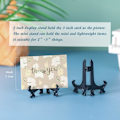 Miniatyrbillede 2 af 5: 12 Pak Sort Plastik Plade Staffeli - Sort - 3 Tommer, Display Stativ