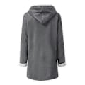 Miniatyrbillede 3 af 5: Dame Vinter Langærmet Tyk Plus Fløjl Hætte Casual Bomuld Varm Jakke Fleece Varm Frakke Hættetrøje Overtøj 1 stk (2XL Grå)