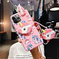 Pikkukuva 2 / 4: Yksisarvisen puhelinote iPhone 12 Pro Max 6.7:lle, narulla, 3D-piirros, söpö joustava teline, suojakotelo, iPhone 12 Pro Max -kotelo, kawaii, muodikka