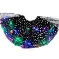Miniatyrbillede 2 af 2: Piges Tutu Skørter Baby Sequin LED Lys Op Pettiskirt Ballet Tøj Lysende Fancy Dress Glitrende Tulle Skørt (Sort)
