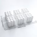 Pikkukuva 4 / 4: 6 in 1 kynttilän silikonimuotti 3D Magic Bubble Cube Ball -hartsikynttilä