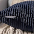 Miniatyrbillede 2 af 5: Pakke med 2 Corduroy Pudebetræk 12 x 20 Tommer Lændepudebetræk Mørkeblå Pudebetræk til Sofa Soveværelse Sofa