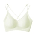 Miniatyrbilde 1 av 5: Dame BH Jelly Strip Støtte T-skjorte BH Undertøy Push up BH Vatterte Braletter (XL Grønn)
