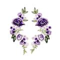 Miniatyrbillede 2 af 6: 14 stykker blomsterbroderede patches sy på patches rose patch til Jea