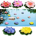 Miniatyrbillede 1 af 5: Dam Pynt, Flydende Blomster Realistisk Design Langvarig Holdbarhed til Have Dekoration, Akvarium Indretning (5 stk)