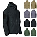 Miniatyrbilde 3 av 5: Vanntett Vinterjakke for Menn Utendørs Taktisk Jakke Myk Skallet Militærjakker (2XL Army Green)