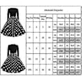 Miniatyrbilde 4 av 4: Dame Retro 50-talls 60-talls Langermet Cocktailparty Rund Hals Polkadot Rockabilly Kjole (M)