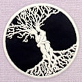 Miniatyrbillede 2 af 4: 1 stk. broderet Livets Træ-patch i form af Livets Træ